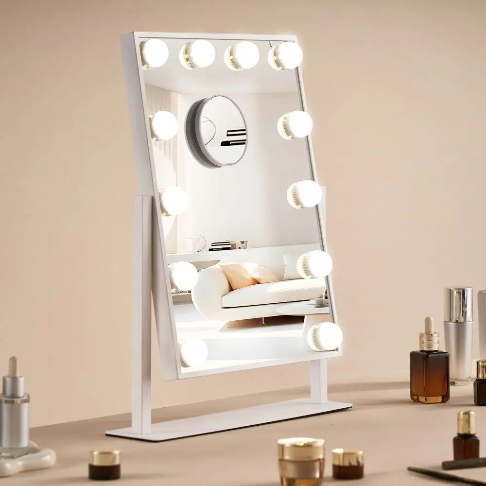 

Vanity Makeup Mirror With Lights 5X Magnification 16.1x11.8 In