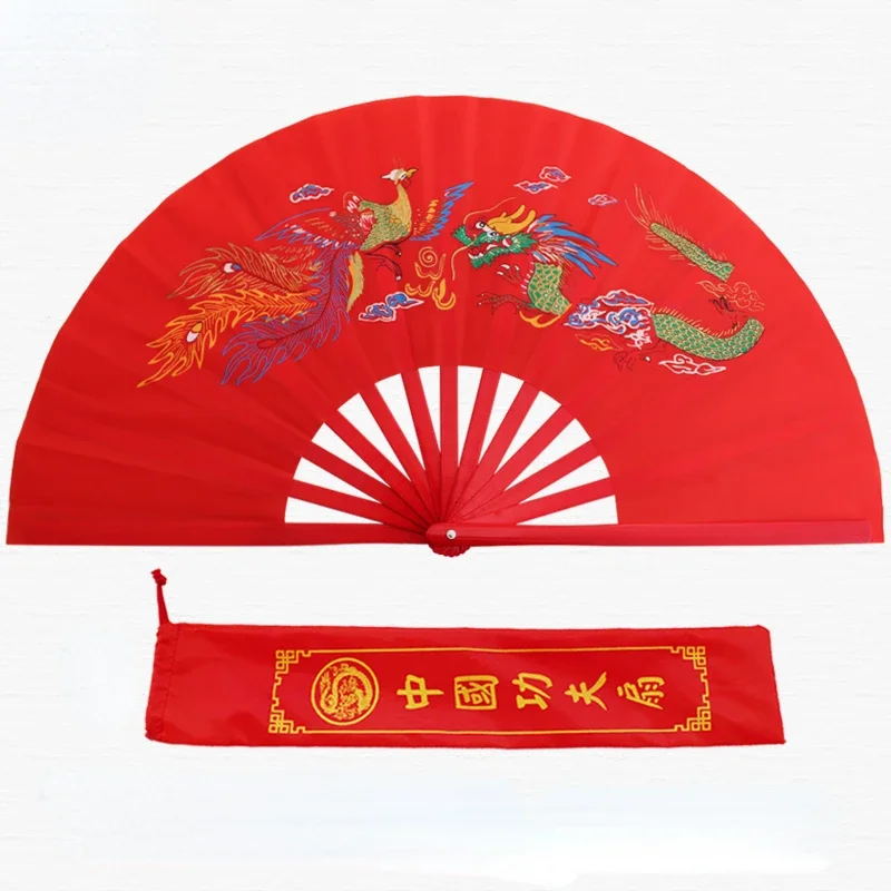 태극권 쿵후 팬 중국 전통 무술 쿵후 팬 Ventilador 휴대용 대나무 손 접는 팬