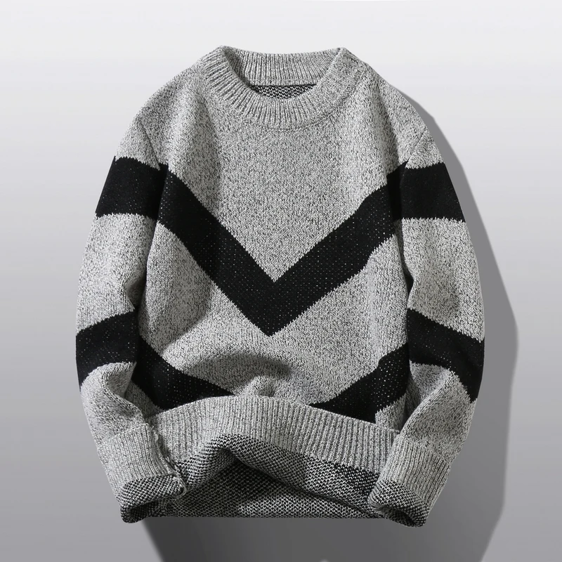 

Faionable round Ne Knitted Sweater for Men Casual Sle Cotton Blend Fabric Long Sve Autumn Winter New Arrival