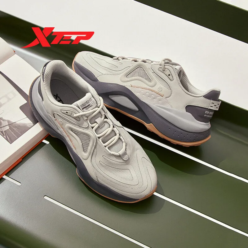 Xtep Star-X Causal Shoes Men Women Vintage Street Style Sports Shoes Wear-Resistant Soft Comfortable Male Sneakers 877319320007