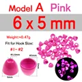 20 piezas de color rosa 6X5mm A