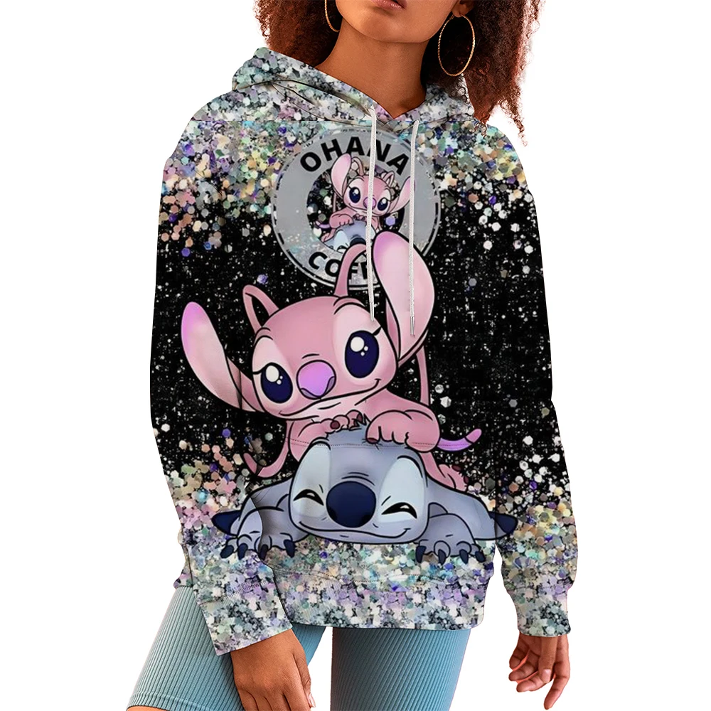 MINISO Disney Stitch New 3D Printed Hoodie Casual Fashion zip hoodie Y2K Streetwear Stitch Hug Baby Yoda hoodie Stitch 3D hoodie