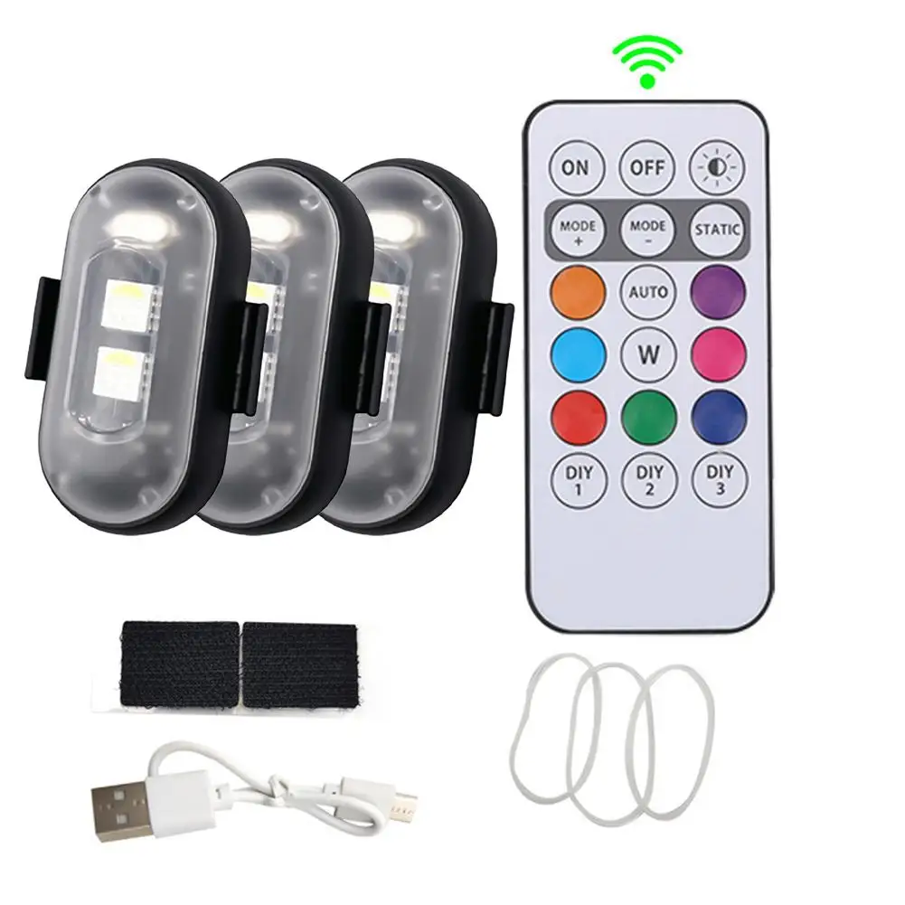 AliExpress RGB LED Aircraft Strobe Light Remote Wireless Motorcycle Flash Light Warning Lights For Aircraft Airplane Helicopter Bike C Z7W5