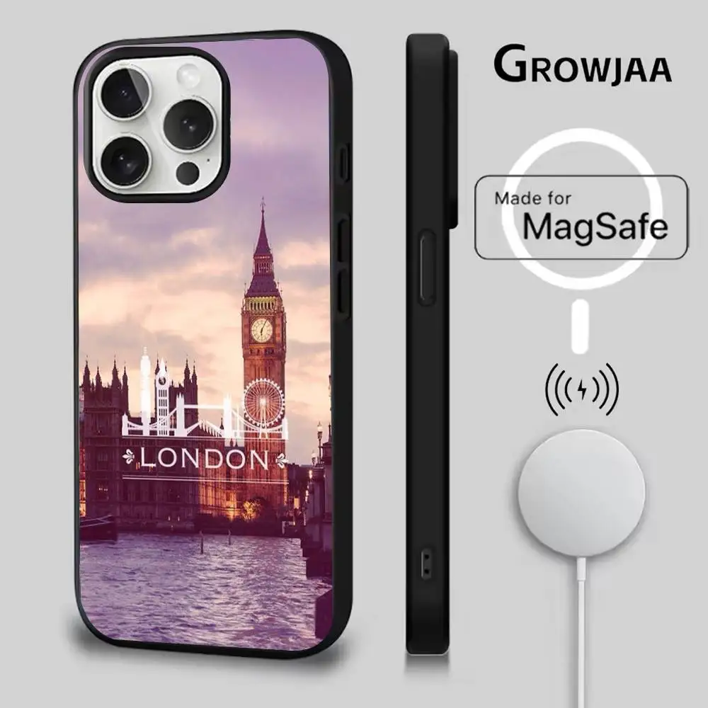 London Big Ben Phone Case For iPhone 16e,16,15,14,13,12,11,Plus,Pro,Max,Mini Magsafe Magnetic Wireless Charging