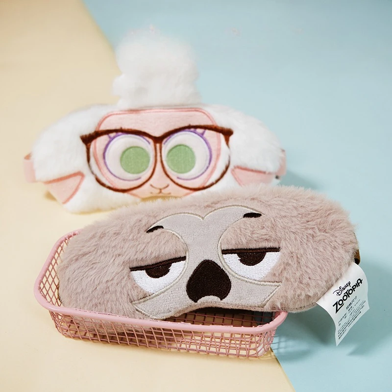 Disney's new children's eye mask for lunch break sleeping and shading cute cartoon girl plush nap eye mask