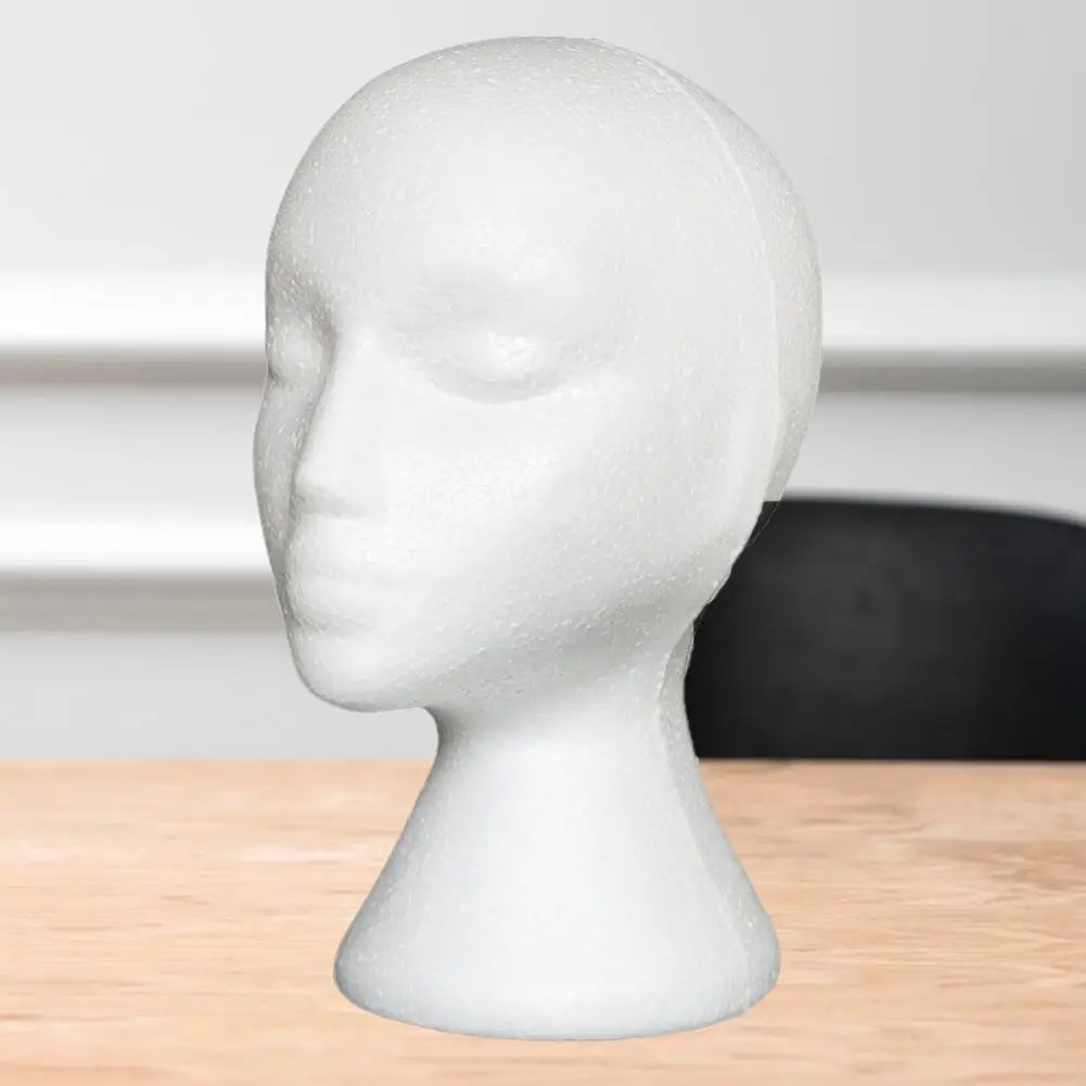 Non-Slip Abstract Foam Mannequin Head - Versatile Model For Wig, Hair, And Glasses Display, Perfect For Indoor Use