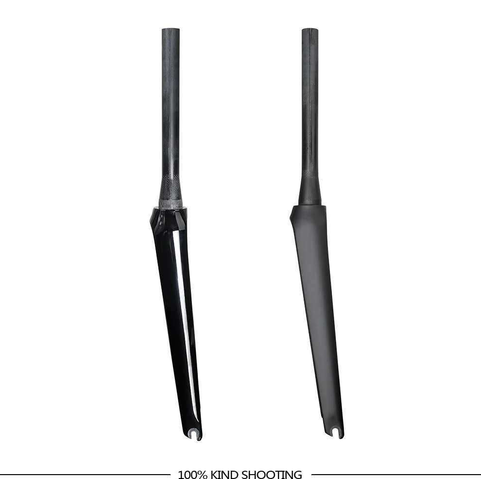BXT Full Carbon Road Bike Fork, 700C V Brake Fork, QR 100x9mm, Tapered Tube 39.8mm, Fit BXT-045 Track Frame