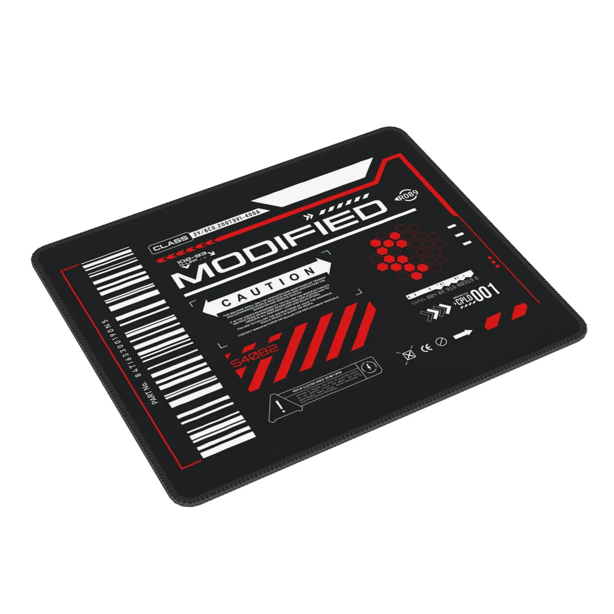 개선된 실험 기술 데칼 회색 빨간색 마우스 패드 컴퓨터 키보드 마우스 매트 게임용 PC 노트북 책상 매트 사무실 테이블 매트