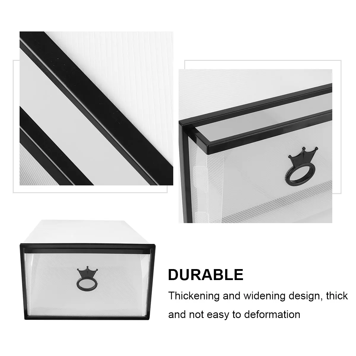 

Shoe Box Storage Container Shoes Drawer Portable Convenient Organizer Small Plastic Boxes Clear Stackable