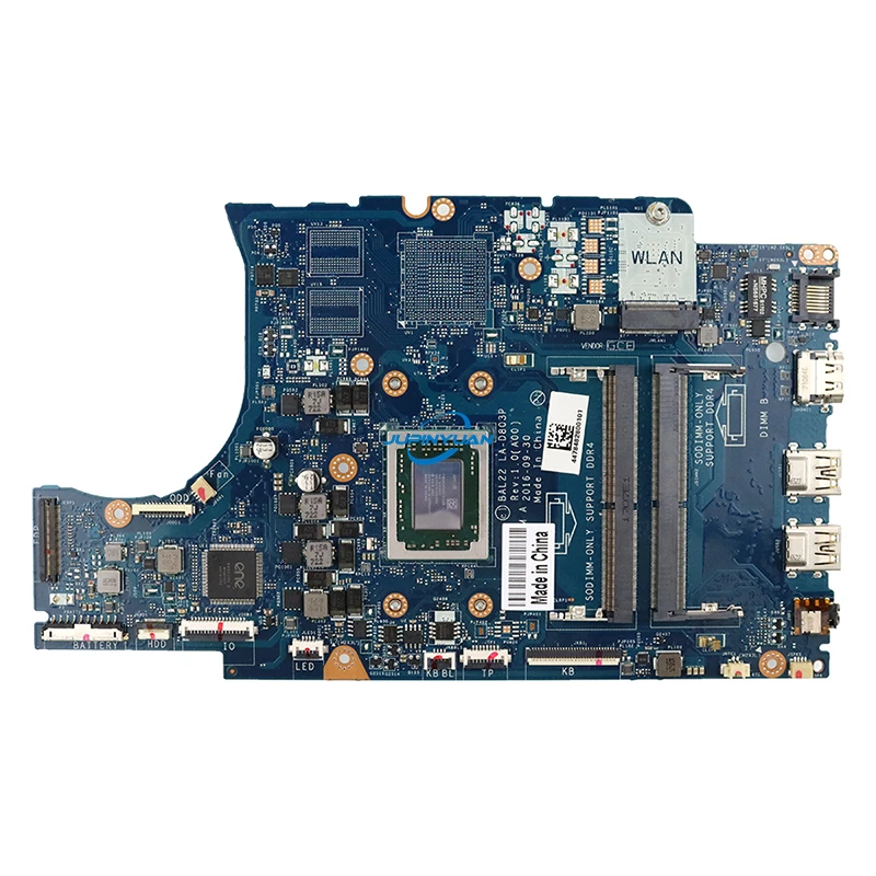 BAL22 LA-D803P Notebook Mainboard For Dell Inspiron 5565 5765 Laptop Motherboard AMD A10 A12 FX-9800P DDR4 UMA