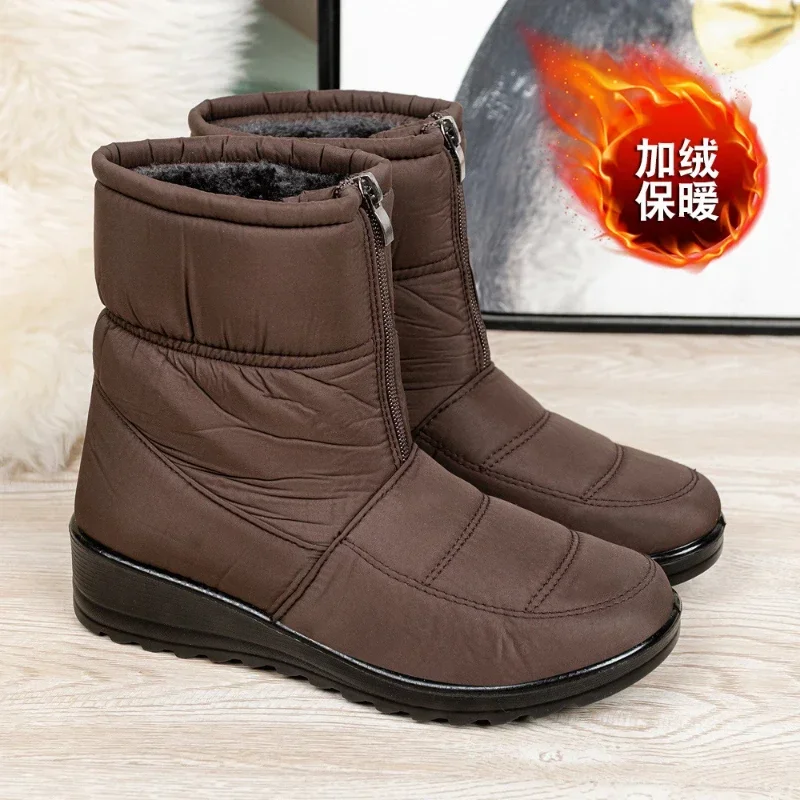 Women Waterproof Snow Boots Winter High-quality Warm Platform Ankle Boot for Women Non Slip Fur Cotton Soft Shoes Botas Mujer