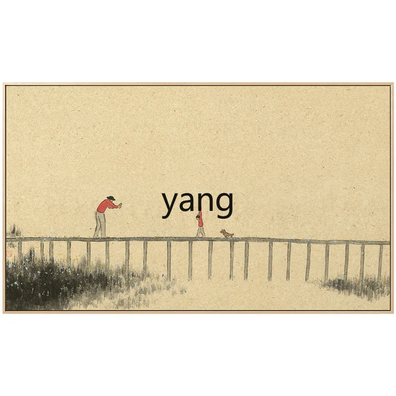 lmm new Chinese corridor wall decoration painting living room study dining room mural
