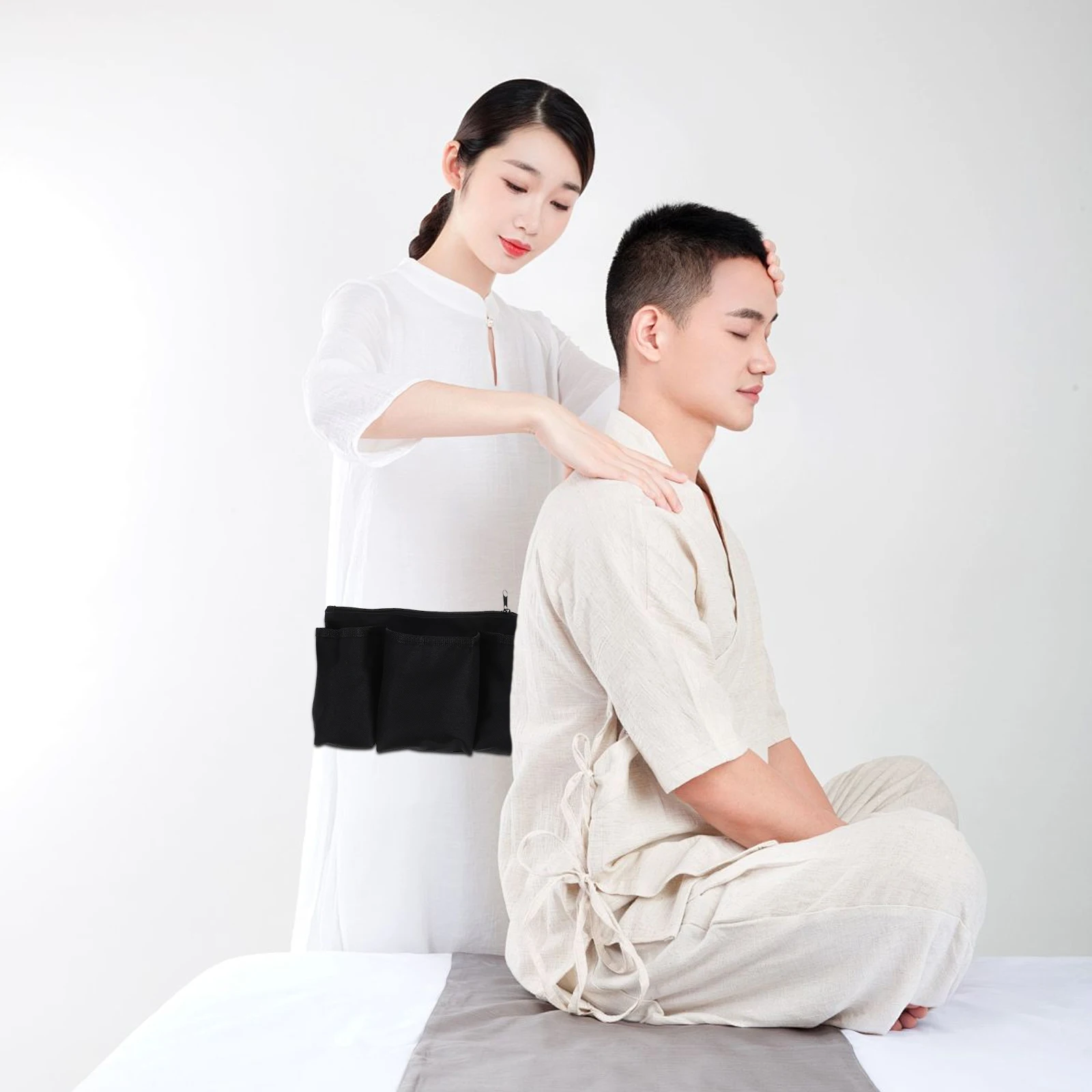 

Органайзер для массажных бутылок с маслом, поясная сумка из ткани Оксфорд для терапевтов, портативная сумка для инструментов, универсальный держатель для хранения на поясе