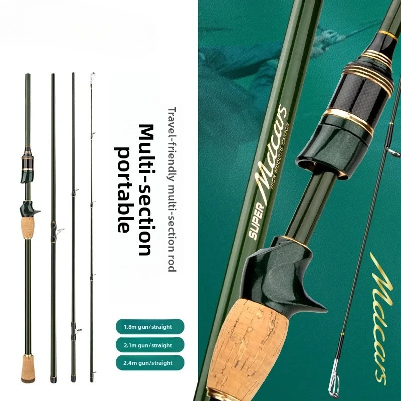 

Portable Carbon Lure Rod, M-Tone Short Casting Pole, Anti-Tangle Rings, Ergonomic Handle, Lightweight Sensitive Design
