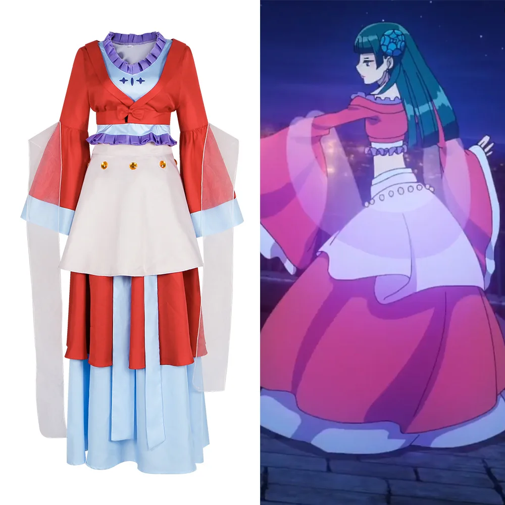 

Шепающая девушка из магазина медицины действительноomiya, костюм для косплея Cat Red Dress, женский ханьфу в древнем стиле