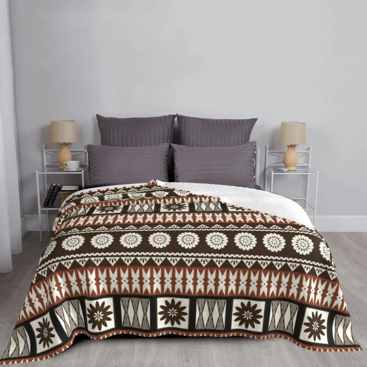 Fijian Masi - Tapa Throw Blanket Soft Beds Softest Blankets