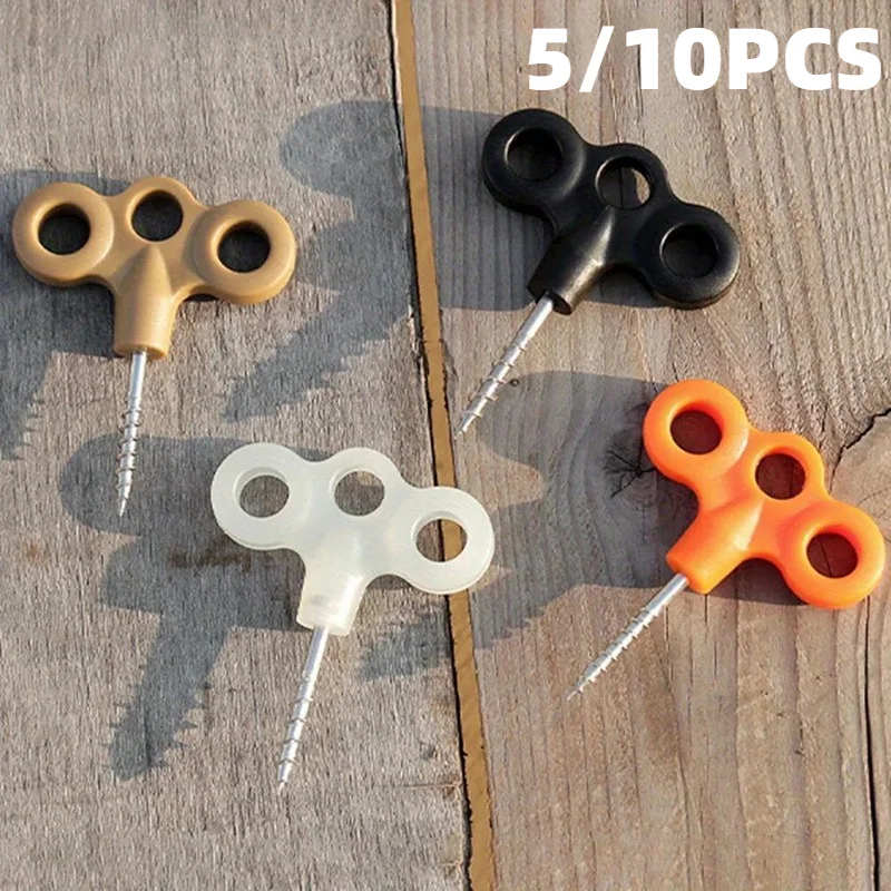 Outdoor Power Stake - 5/10pcs Mixed Color Multi-String Ground Stakes