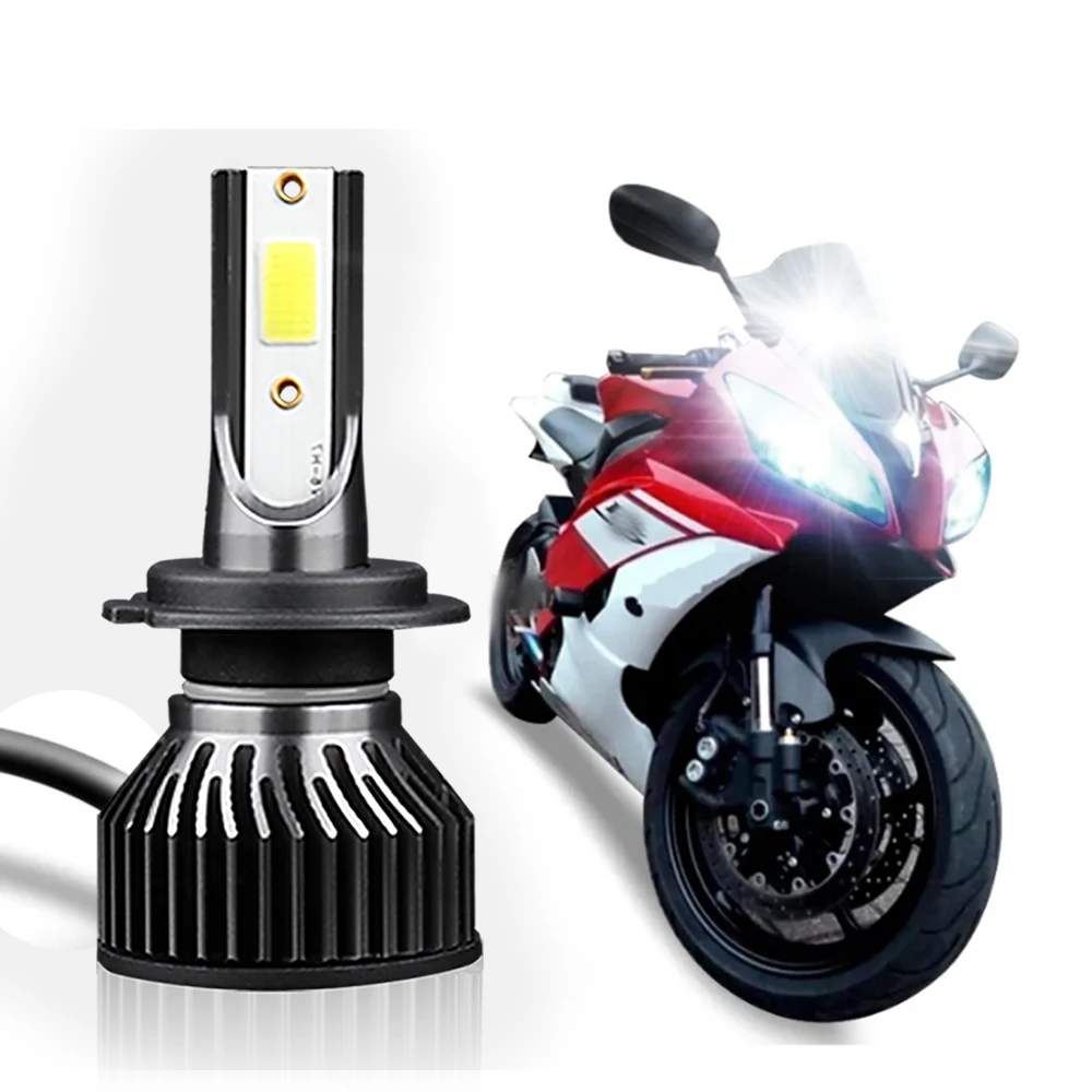 

1PC 35W Motorcycle Auto LED Headlight H1 H4 H7 H11 Lamp Fog Light Turbo Fan Bulb Front Headlamp Moto Bike Scooter Spotlamp 6000K