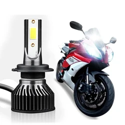 1PC 35W Motorcycle Auto LED Headlight H1 H4 H7 H11 Lamp Fog Light Turbo Fan Bulb Front Headlamp Moto Bike Scooter Spotlamp 6000K