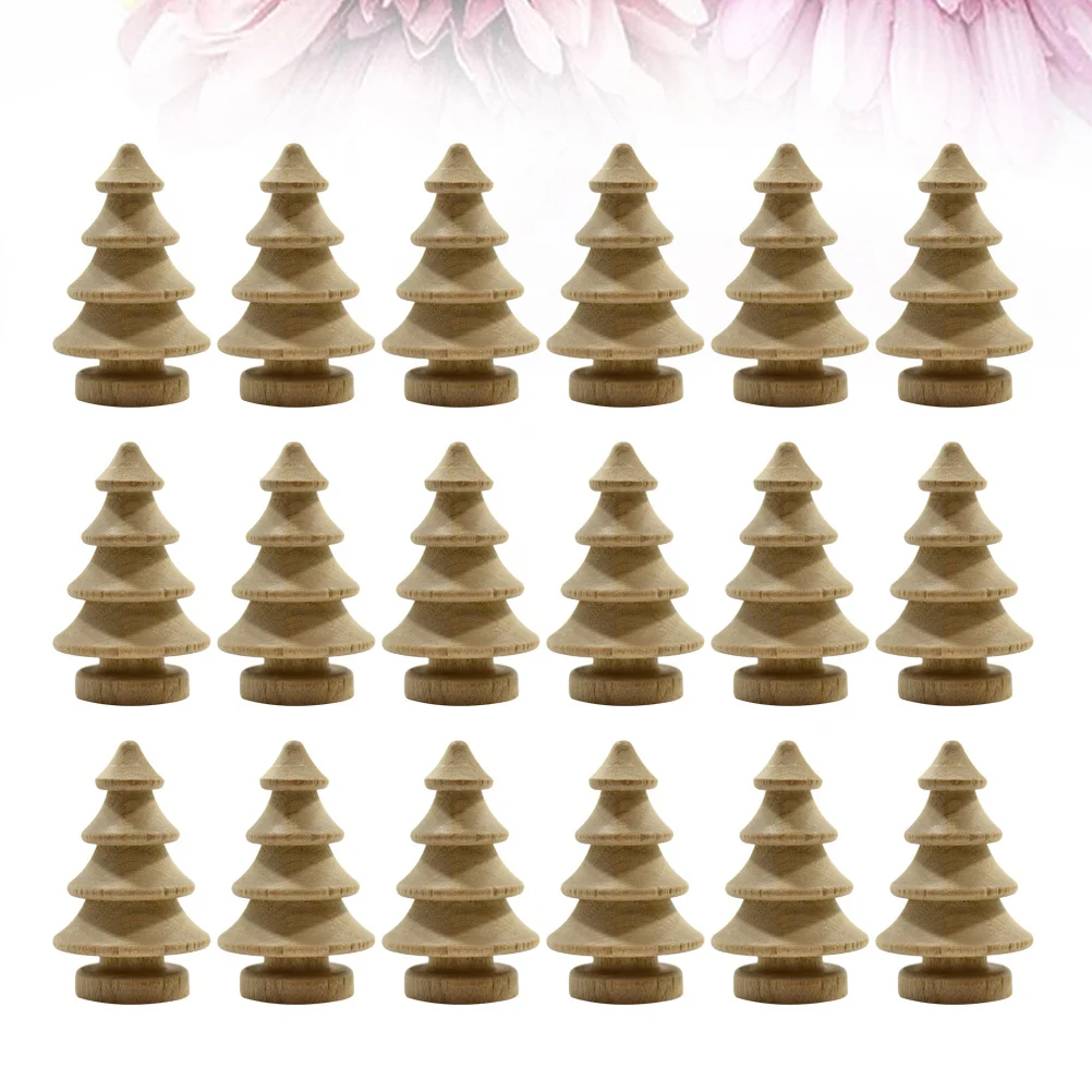 

20Pcs Premium Natural Wood Unfinished Christmas Tree DIY Craft Decoration for Hands-on Painting Creative Educational Gift