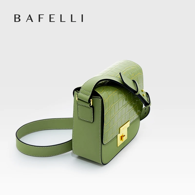 BAFELLI WOMEN BAGS FASHION 2023 LEATHER MINI BOXY BAG CROSSBODY ORIGINAL DESIGNER LUXURY SHOULDER SADDLE MESSENGER FEMALE K GOLD