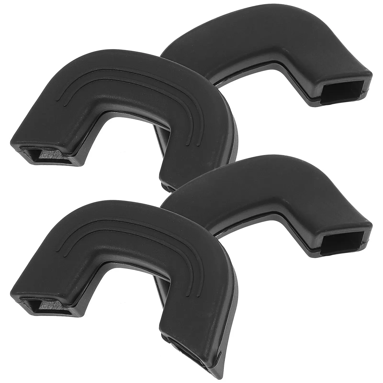 

4 Pcs Anti-scalding Pot Handle Covers Heat Resistant Black Small Size Kitchen Cooker Frying Pan Protector Non Slip Lightweight