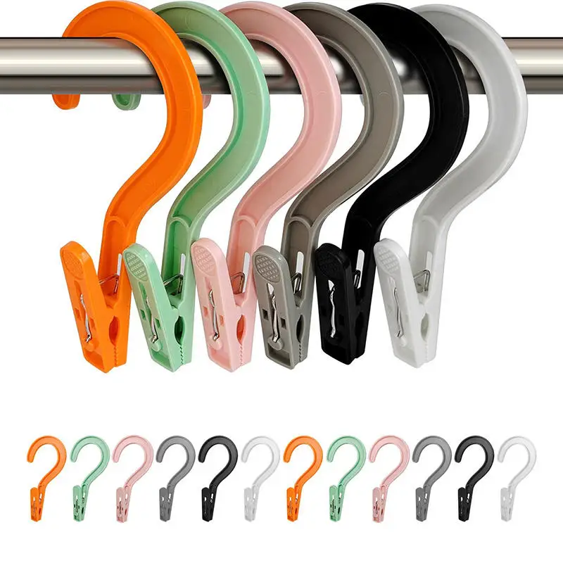 

12/24/PCS PP Clothespins Laundry Clothes Pegs Hook Portable Hanging Clothes Clip Pants Socks Wardrobe Storage Clip