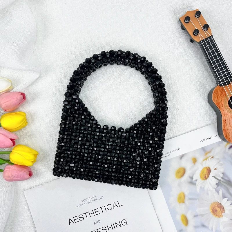 New niche French heavy industry retro design versatile and high-end commuting handbag with bead weaving bag
