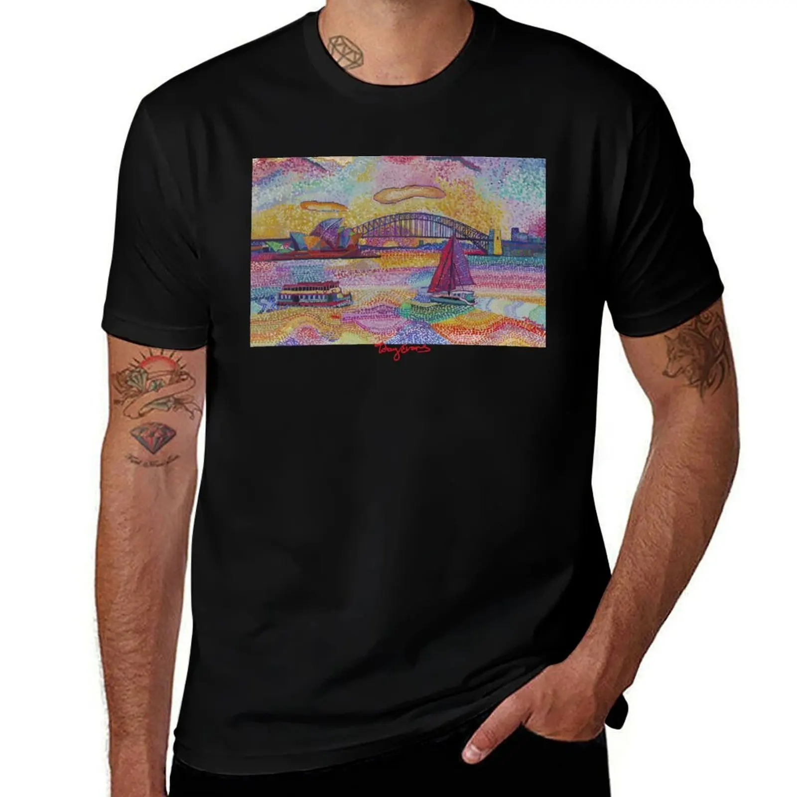 

Sydney Harbour Bridge and Opera house. T-Shirt Moisture Wicking Athletic T-Shirt