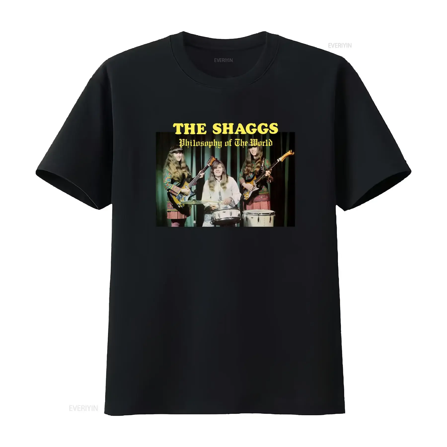 T-shirt The Shaggs Philosophy of World 1969, couverture d'album, pour fans de musique rétro, style vintage, délavé, pour un usage quotidien, homme, doux