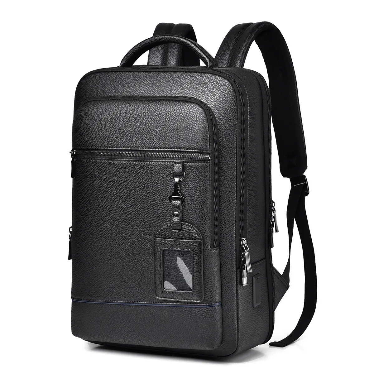 2024 Premium Leather Large Capacity Shoulder Bag Men\'s Business Laptop Bags Business Travel Men\'s Backpacks