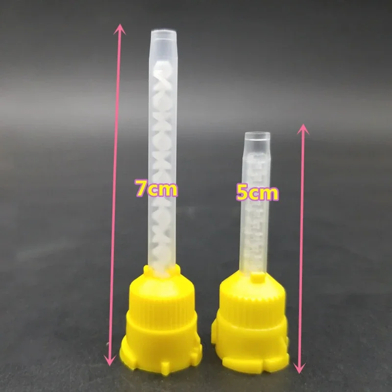 

50/pcs Disposable Dental Impression Mixing Tips Yellow 1:1 Intraoral Tip For Impression Material Nozzles Mixing Tube