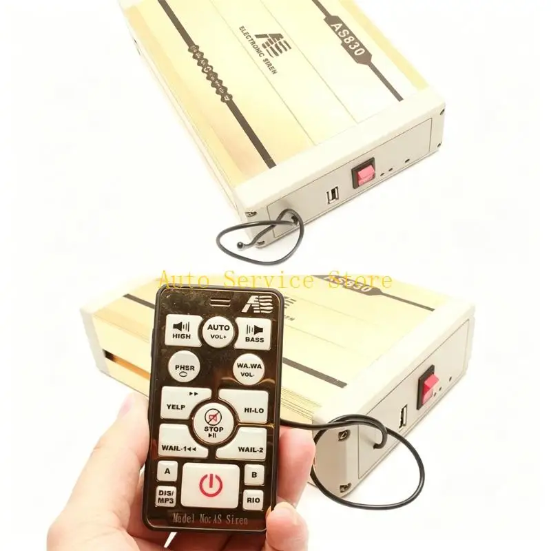 462A Patrol Vehicle Control Box 12V Metal Main Unit with 18 Tone Choices for Truck SUV Car Wiring, Warning Sound Use, and Space