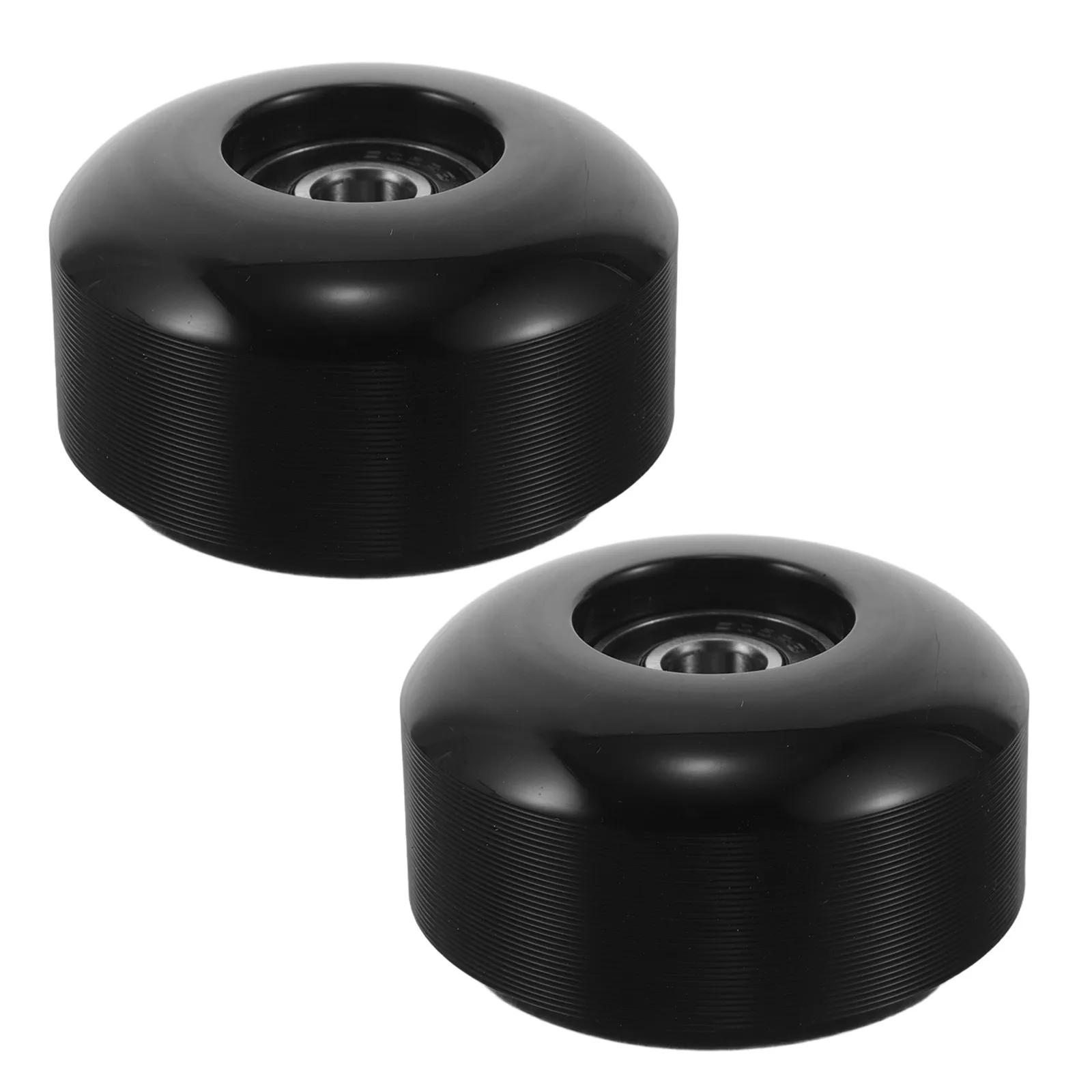 2Pcs Inline Roller Wheels Black 95A PU High Elastic Replacement Skate Wheels Bearings Smooth Rolling Skate Accessory