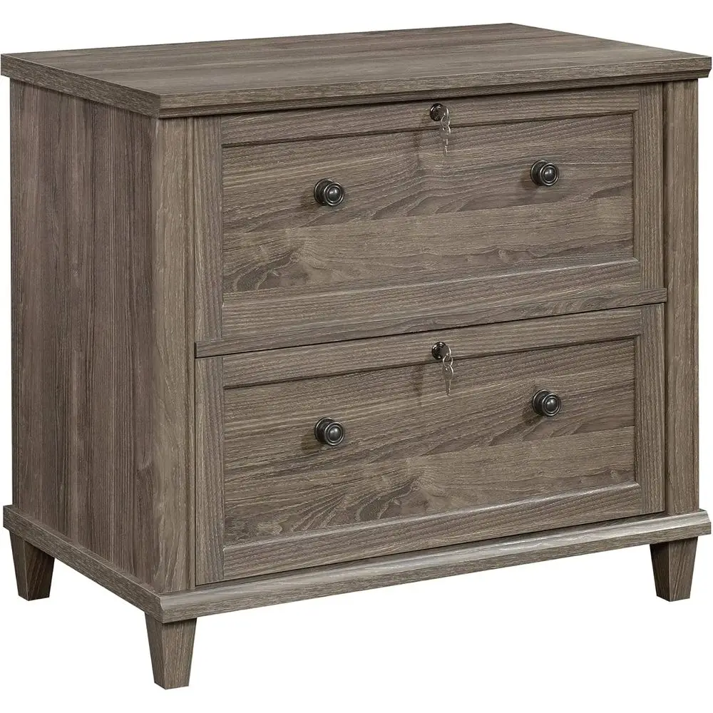 

2-Door Lateral Filing Cabinet with Lock, in Rich Oak Finish