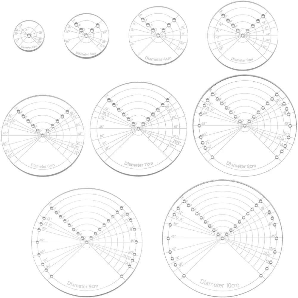 9Sizes Acrylic Roun…