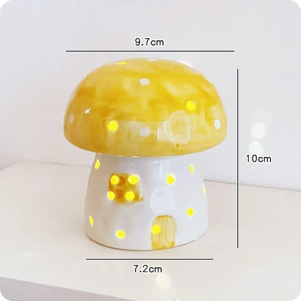 

Table Decor Lamp Mushroom Night Light Sleeping Nordic Bedside Night Light Eye Protection LED Ceramic Night Light Birthday Gift