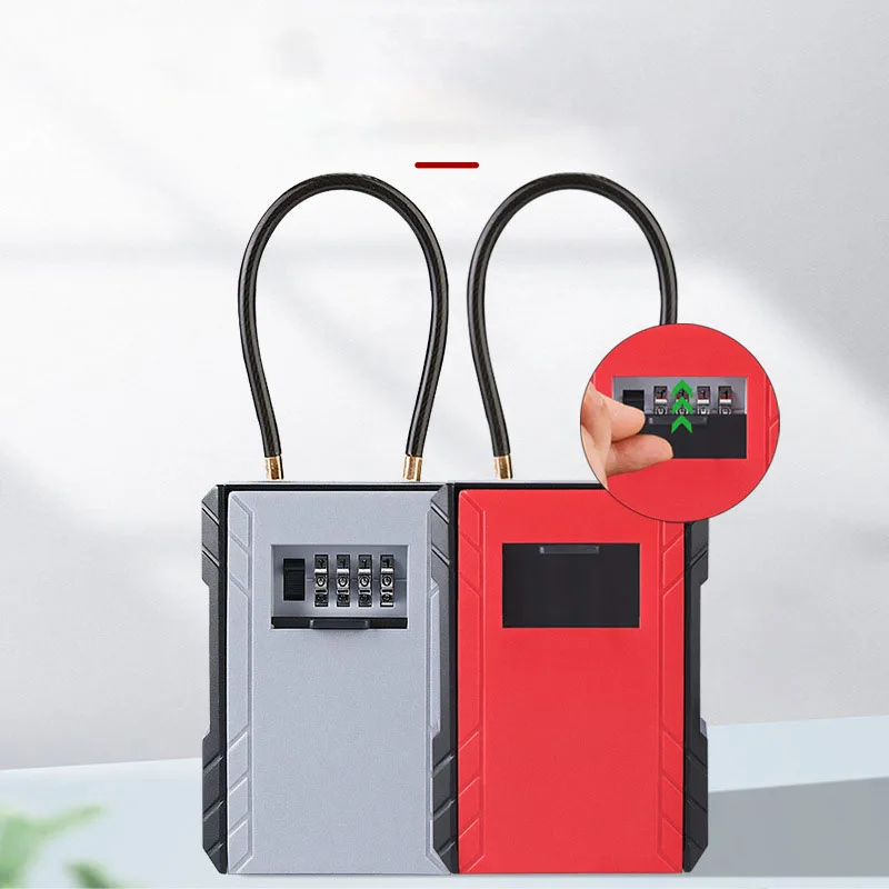 Security Key Lock Box Wall Mounted Key Safe Box with Digital Code Resettable Code Combination Lock Box for Keys Metal Key box ﻿