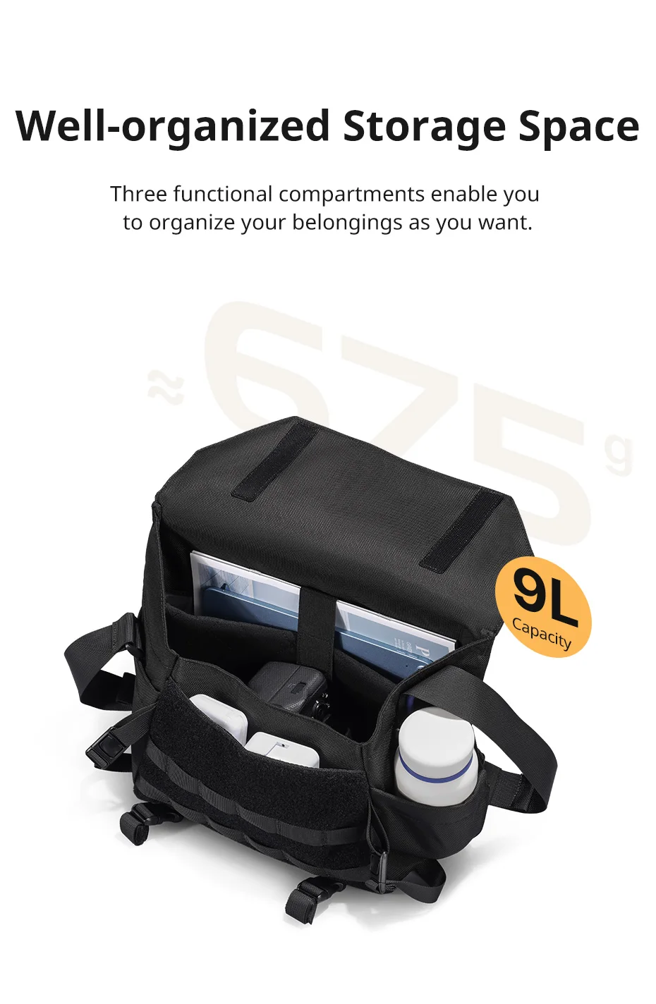 Ulanzi bc08 Schulter tasche Fotografie Umhängetasche für Stativ spiegellose Kamera Smartphone Tablet wasserdichte Tasche – Detail 2