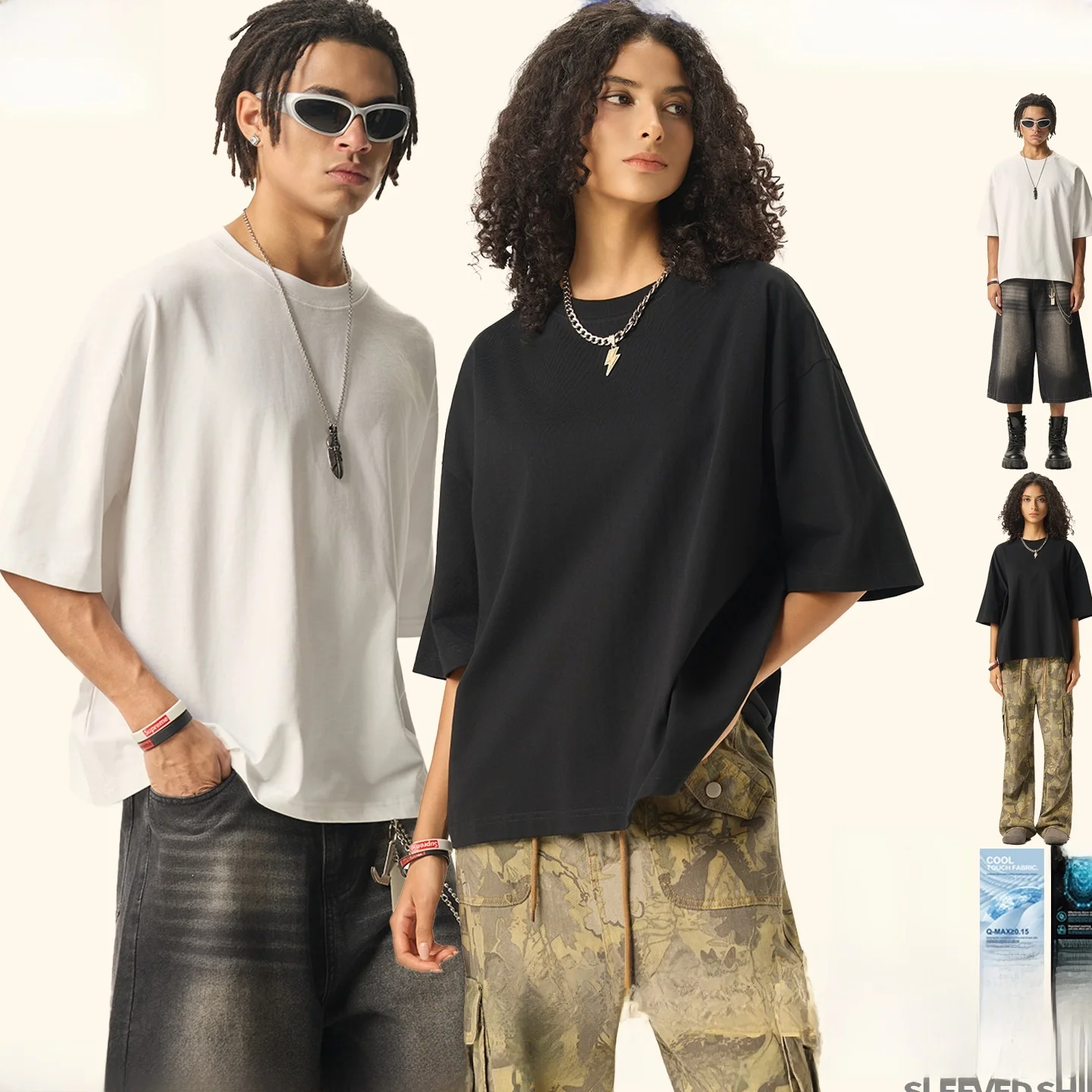 

Мужская футболка из чистого хлопка Boxy Sle Heavyweight ort Sve, повседневная одежда, удобная посадка, мужская одежда китайского бренда RS