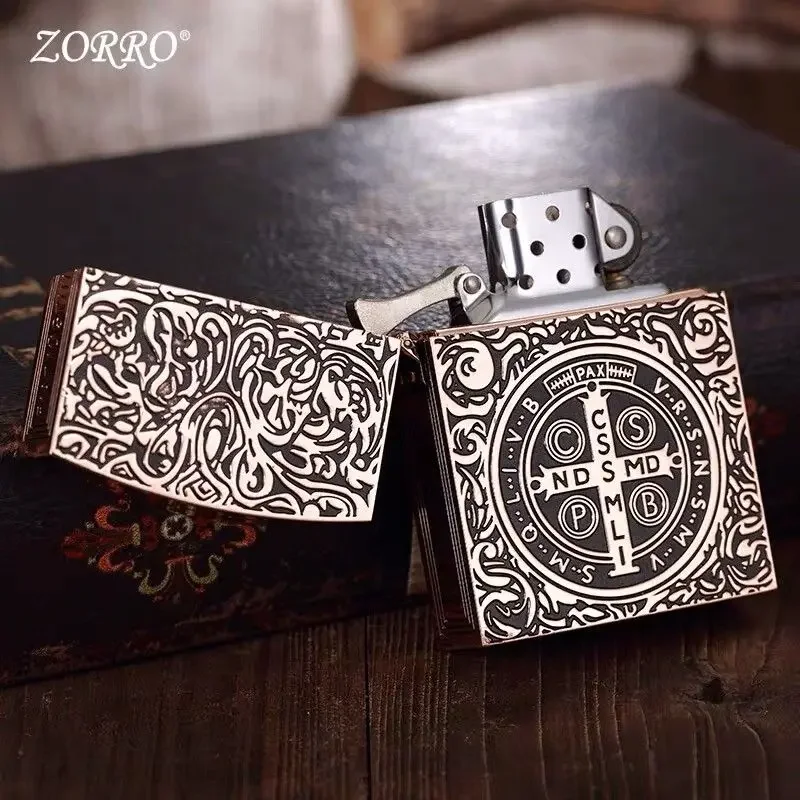 1:1 Limited Edition ZORRO Oversized Kerosene Lighter Metal Personality Constantine Creative Heavy Armor Oversized Lighter Gift