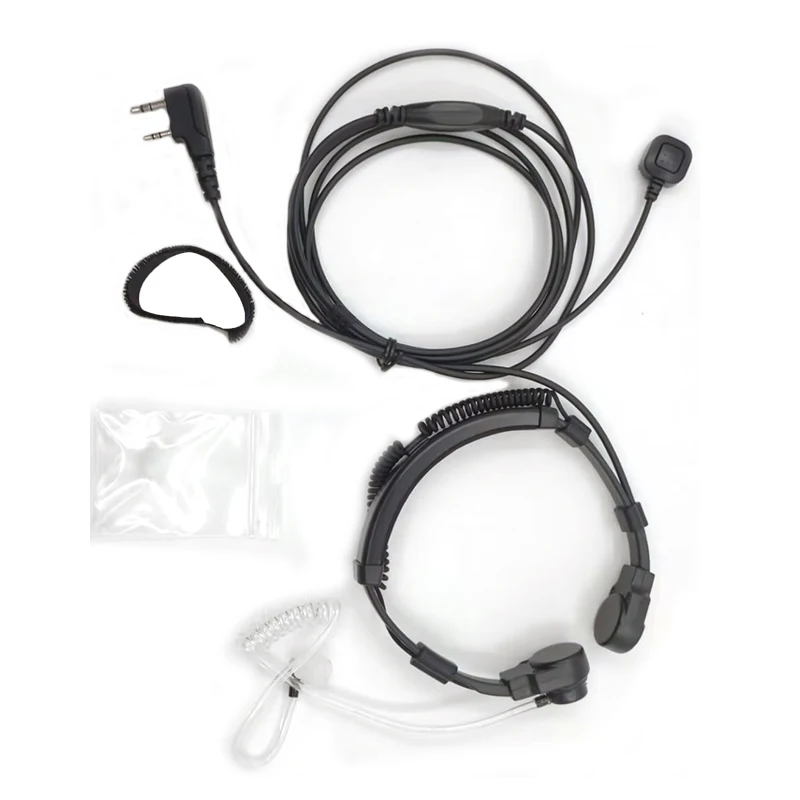 Throat Mic Walkie-Talkie Headset Transceiver For Walkie-talkie PTT Laryngophone Earphone For TYT Baofeng UV-5R BF-888S RT5R H77