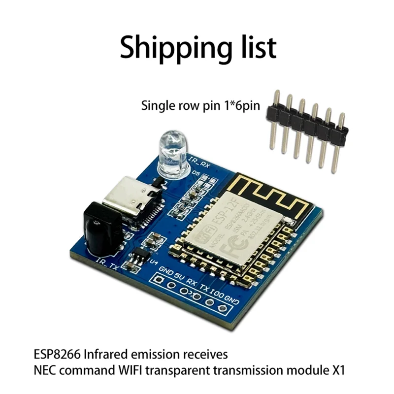APPLIA-ESP8266 Infrared Transmitting And Receiving For NEC Command Wifi Transparent Transmission Module