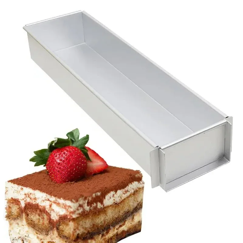 Molde para pastel de Tiramisú, extraíble, rectangular, antiadherente, aleación de aluminio, bricolaje, molde para Mousse de Tiramisú, herramientas profesionales para hornear Tiramisú