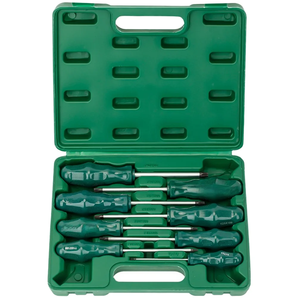 41-Piece Magnetic Screwdriver Set Includes For PHILLIPS Slotted Bits for Household Automotive Repair Ergonomic Green Handles