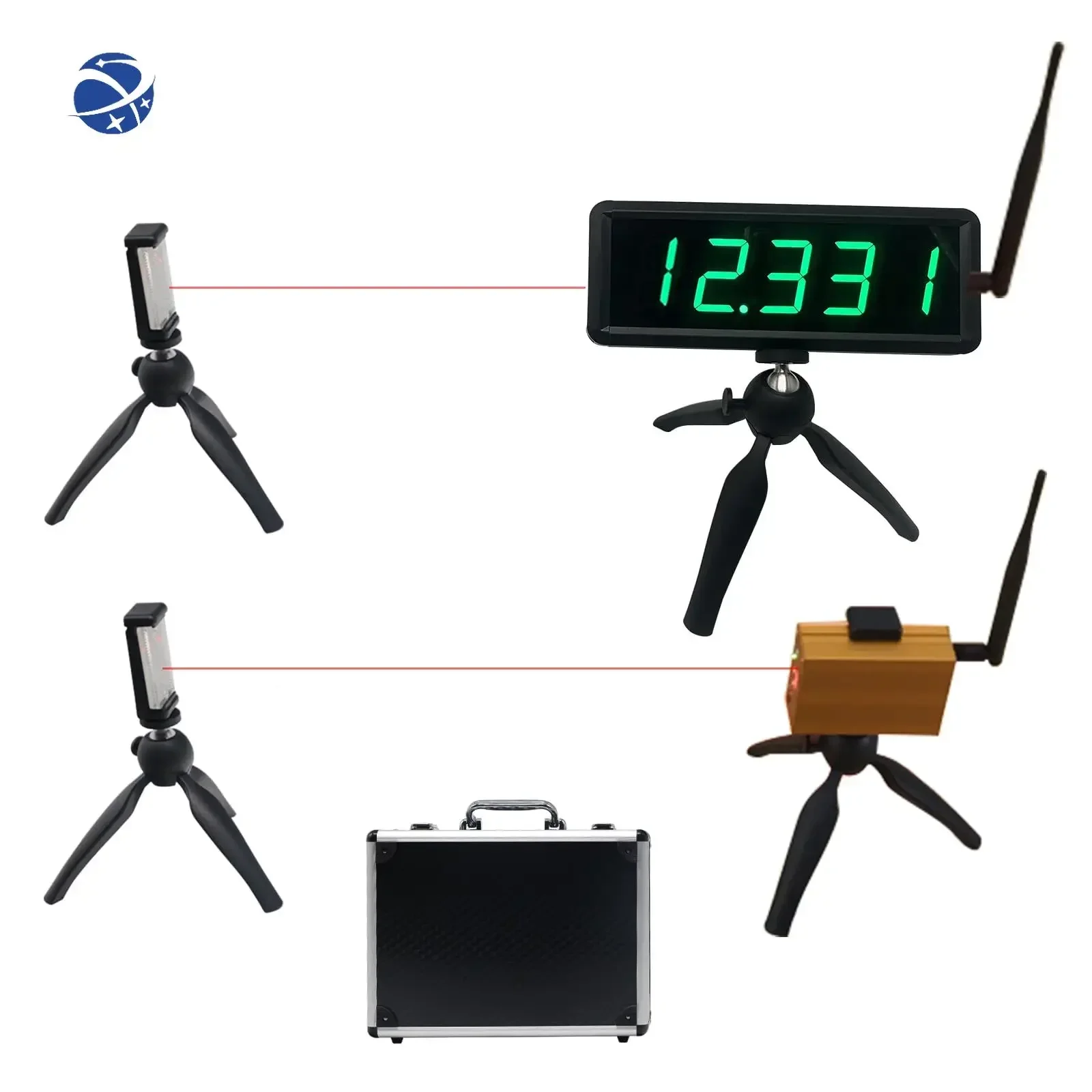 YIZHI Custom Start End Positions Single Person Wireless Laser Gates Timer for Sports Athletic Running Speed Training