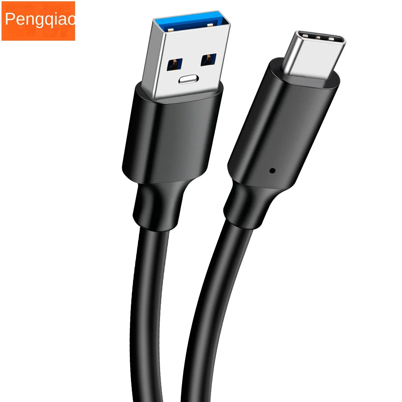 USB 3.2 to Type-C data cable transfer 10Gbps hard drive car 3A60WPD, black suitable for laptop USB cable，0.5m/1m/1.5m/2m