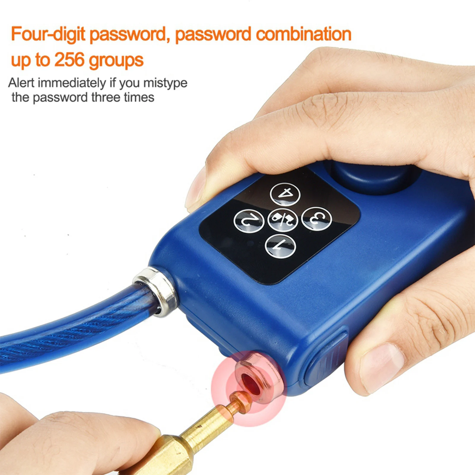 Alarm Lock Anti Theft Chain Lock Smart Alarm Lock Chain Lock Y787 Smart Alarm Lock AntiTheft Chain Lock for Bike Gate Blue