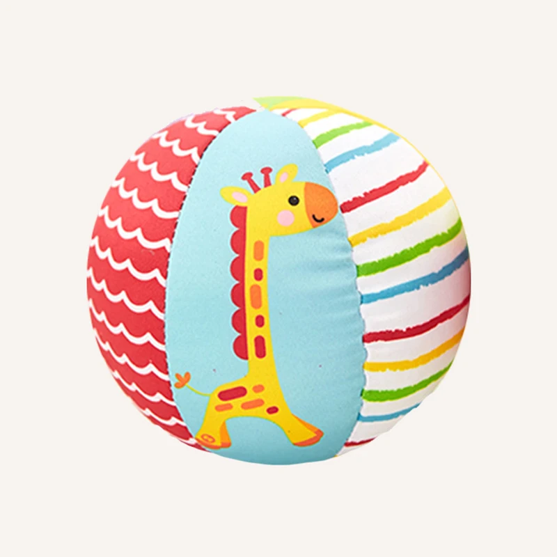 Bebê macio da bola do chocalho do pano para 0-36 meses brinquedo sensorial da bola do jogo do bebê recheado
