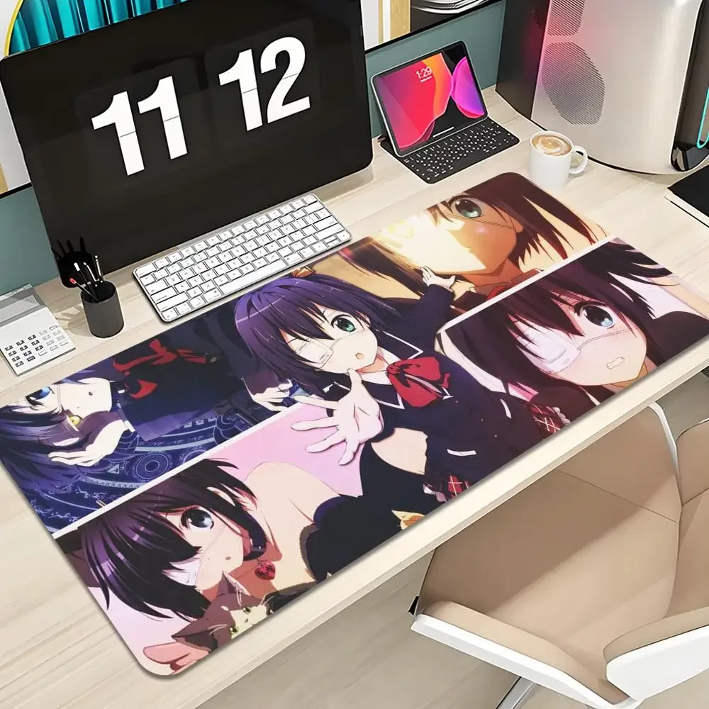 Takanashi Rikka Anime Mouse Pad Keyboard Mousepad lauge 1200X600 mm Desk Mat PC Gamer Office Carpet Home Table pad